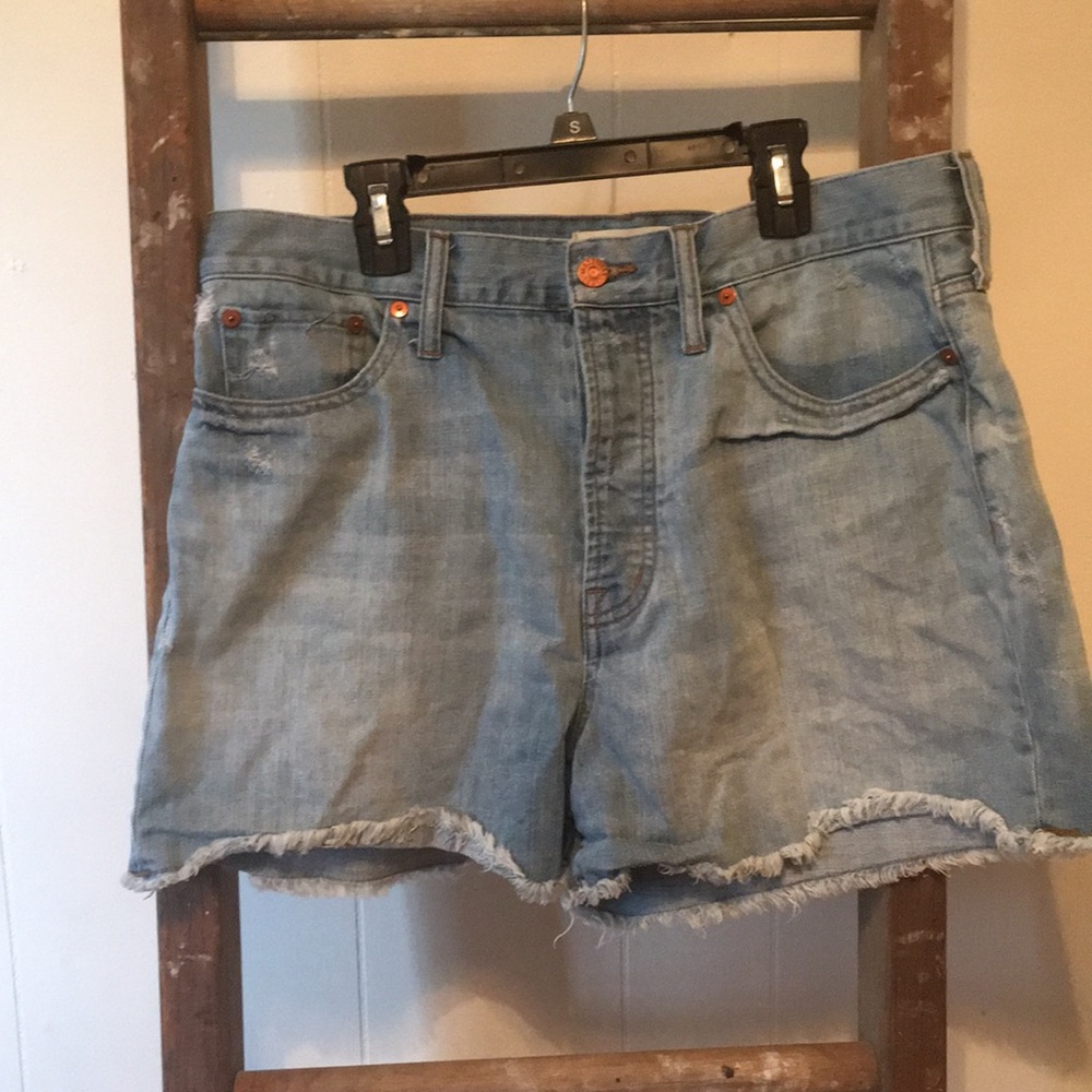 Madewell Button Fly denim jean shorts size 31